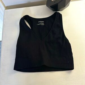 garage black cropped tank top